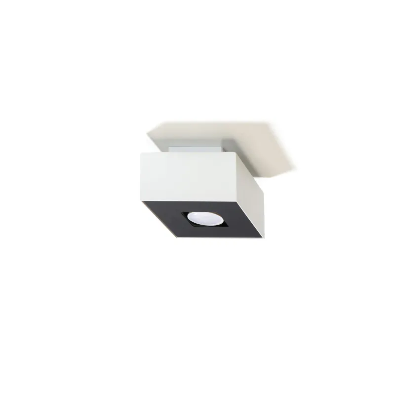Plafonnier MONO 1, acier, blanc, GU10 - Pas cher