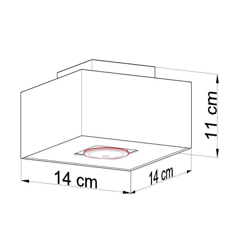 Plafonnier MONO 1, acier, blanc, GU10 - Pas cher