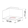 Plafonnier MONO 1, acier, blanc, GU10 - Pas cher