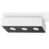 Plafonnier MONO 3, acier, blanc et noir, GU10 - Pas cher
