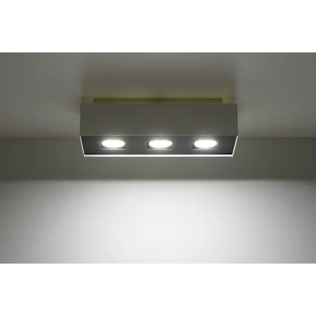 Plafonnier MONO 3, acier, blanc et noir, GU10 - Pas cher