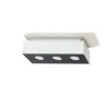 Plafonnier MONO 3, acier, blanc et noir, GU10 - Pas cher