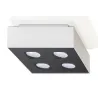 Plafonnier MONO 4, acier, blanc et noir, GU10 - Pas cher