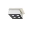 Plafonnier MONO 4, acier, blanc et noir, GU10 - Pas cher