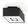 Plafonnier MONO 1, acier, noir et blanc, GU10 - Pas cher