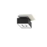 Plafonnier MONO 1, acier, noir et blanc, GU10 - Pas cher