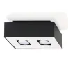Plafonnier MONO 2, acier, noir et blanc, GU10 - Pas cher