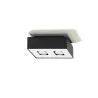 Plafonnier MONO 2, acier, noir et blanc, GU10 - Pas cher