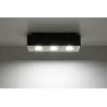 Plafonnier MONO 3, acier, noir et blanc, GU10 - Pas cher