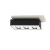 Plafonnier MONO 3, acier, noir et blanc, GU10 - Pas cher