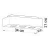 Plafonnier MONO 3, acier, noir et blanc, GU10 - Pas cher