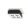 Plafonnier MONO 4, acier, noir et blanc, GU10 - Pas cher