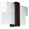 Applique FENIKS 1, bois/verre, wenge, E27 - Pas cher