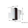 Applique FENIKS 1, bois/verre, wenge, E27 - Pas cher