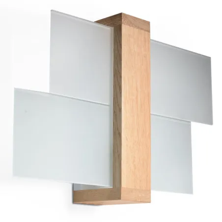 Applique FENIKS 1 bois naturel, E27 - Pas cher