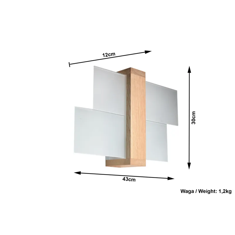 Applique FENIKS 1 bois naturel, E27 - Pas cher