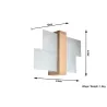 Applique FENIKS 1 bois naturel, E27 - Pas cher