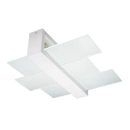 Plafonnier FENIKS 2, bois/verre, blanc, E27 - Pas cher
