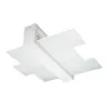 Plafonnier FENIKS 2, bois/verre, blanc, E27 - Pas cher