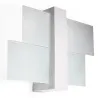 Applique FENIKS 1, bois/verre, blanc, E27 - Pas cher