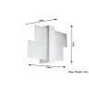 Applique FENIKS 1, bois/verre, blanc, E27 - Pas cher