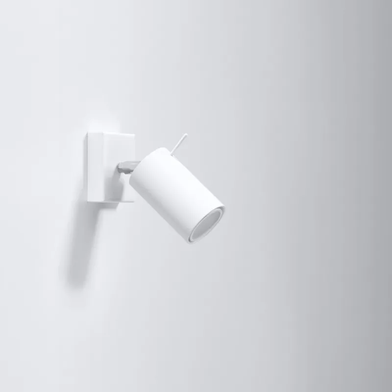 Applique RING, acier, blanc, GU10 - Pas cher