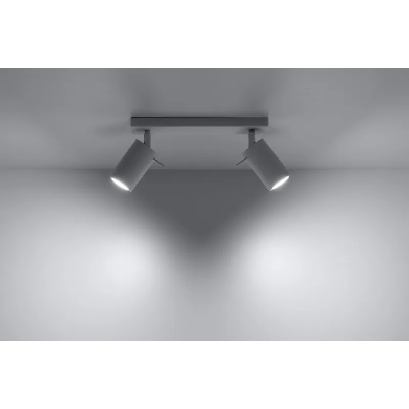 Plafonnier RING 2, acier, blanc, GU10 - Pas cher