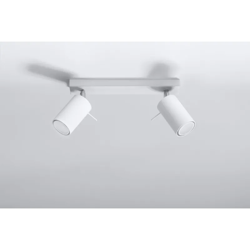 Plafonnier RING 2, acier, blanc, GU10 - Pas cher