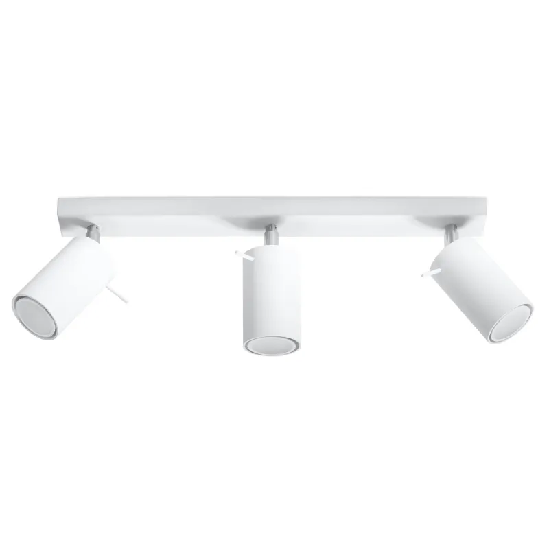 Plafonnier RING 3, acier, blanc, GU10 - Pas cher
