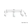 Plafonnier RING 3, acier, blanc, GU10 - Pas cher