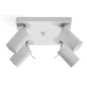 Plafonnier RING 4, acier, blanc, GU10 - Pas cher