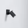 Applique RING, acier, noir, GU10 - Pas cher