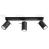 Plafonnier RING 3, acier, noir, GU10 - Pas cher