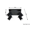 Plafonnier RING 4, acier, noir, GU10 - Pas cher