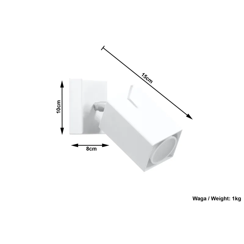 Applique MERIDA, acier, blanc, GU10 - Pas cher