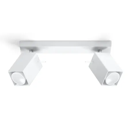 Plafonnier MERIDA 2, acier, blanc, GU10 - Pas cher
