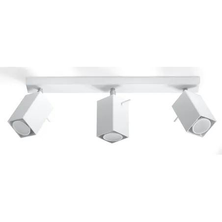 Plafonnier MERIDA 3, acier, blanc, GU10 - Pas cher