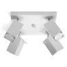 Plafonnier MERIDA 4, acier, blanc, GU10 - Pas cher