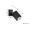 Applique MERIDA, acier, noir, GU10 - Pas cher