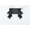 Plafonnier MERIDA 4, acier, noir, GU10 - Pas cher