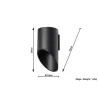 Applique PENNE 20, aluminium, noir - Pas cher