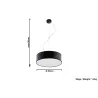 Suspension ARENA 35, PVC, noir, E27 - Pas cher