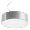 Suspension ARENA 35, PVC, gris, E27 - Pas cher
