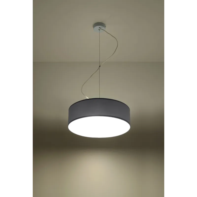 Suspension ARENA 35, PVC, gris, E27 - Pas cher