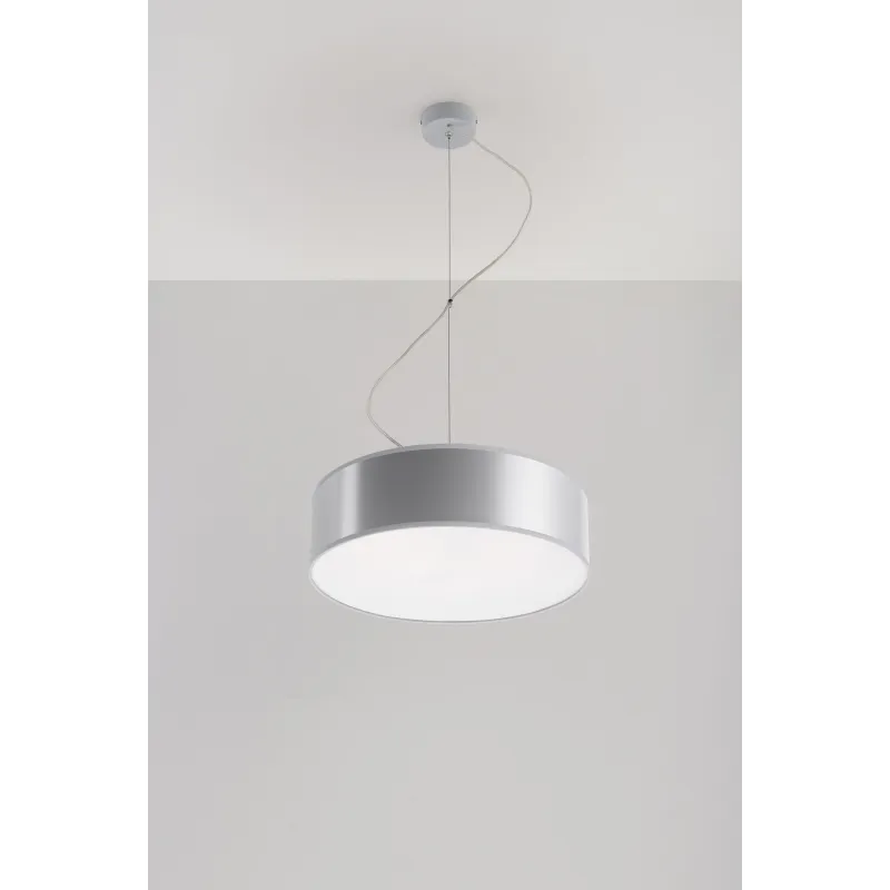 Suspension ARENA 35, PVC, gris, E27 - Pas cher