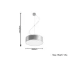 Suspension ARENA 35, PVC, gris, E27 - Pas cher