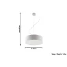 Suspension ARENA 35, PVC, blanc, E27 - Pas cher