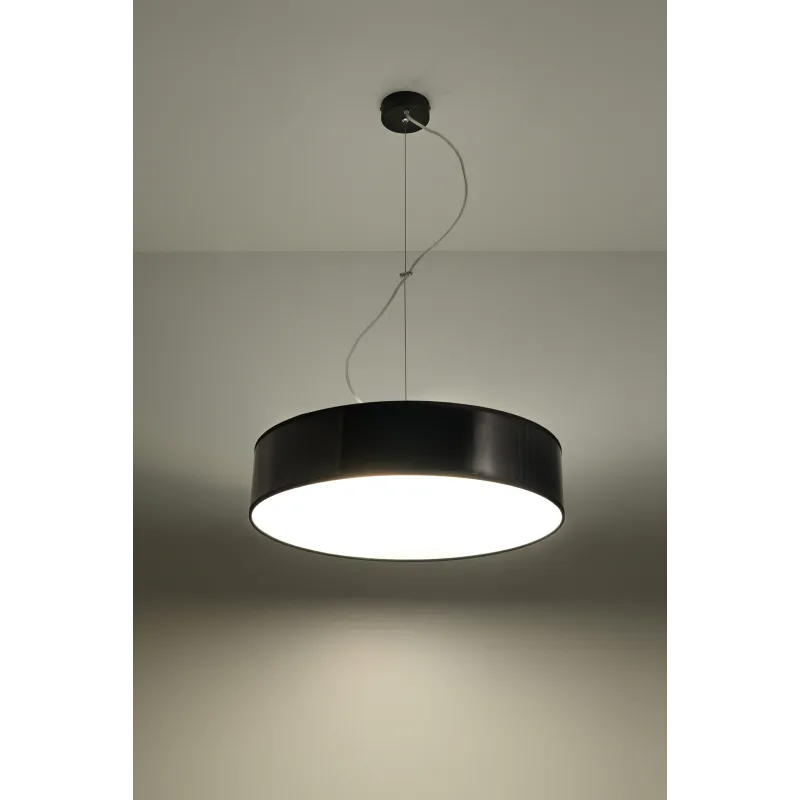 Suspension ARENA 45, PVC, noir, E27 - Pas cher