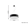 Suspension ARENA 45, PVC, noir, E27 - Pas cher