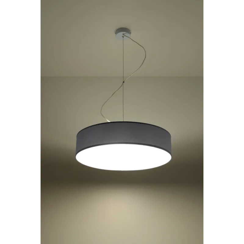 Suspension ARENA 45, PVC, gris, E27 - Pas cher